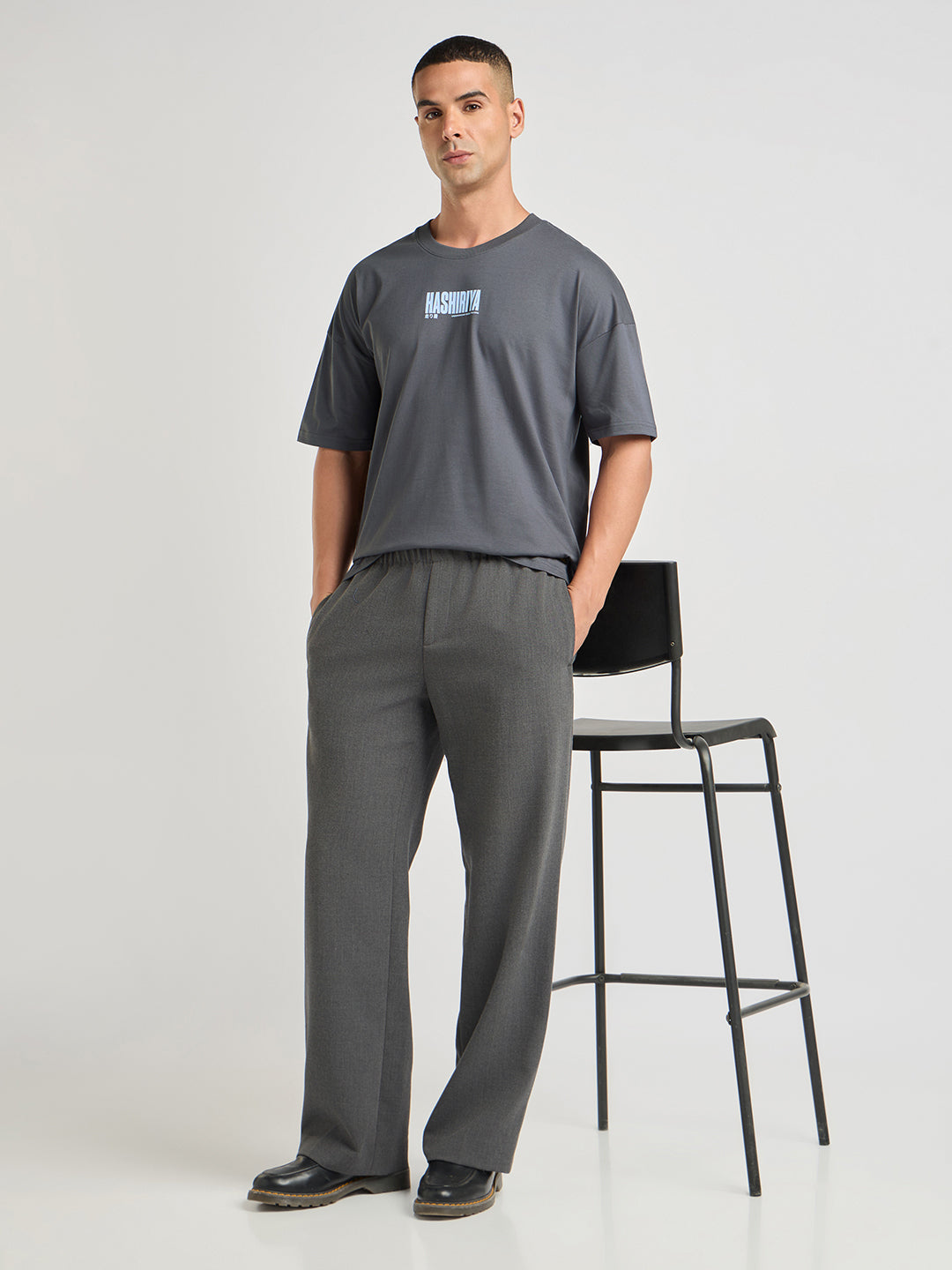 Mens Printed Oversized Half Sleeve Round Neck Tshirt