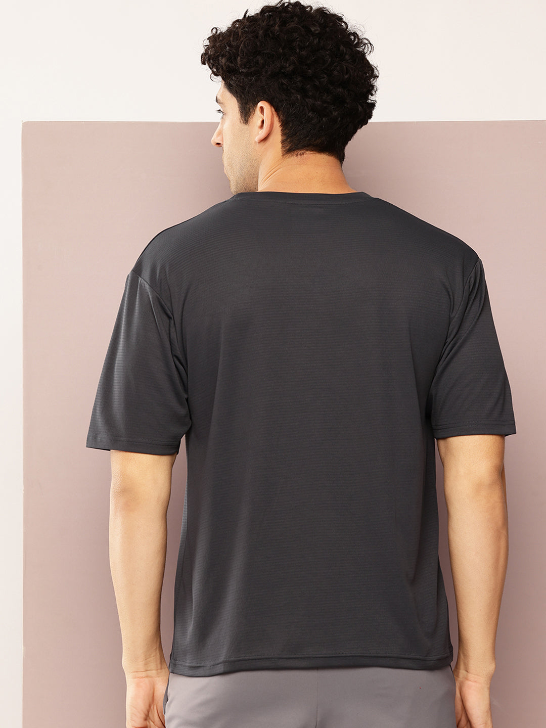 Mens Short Sleeve Round Neck Oversized Polyster Tshirt