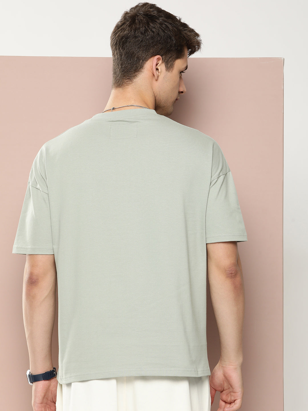 Mens Half Sleeve Drop Shoulder Printed Oversized Fit T-Shirts