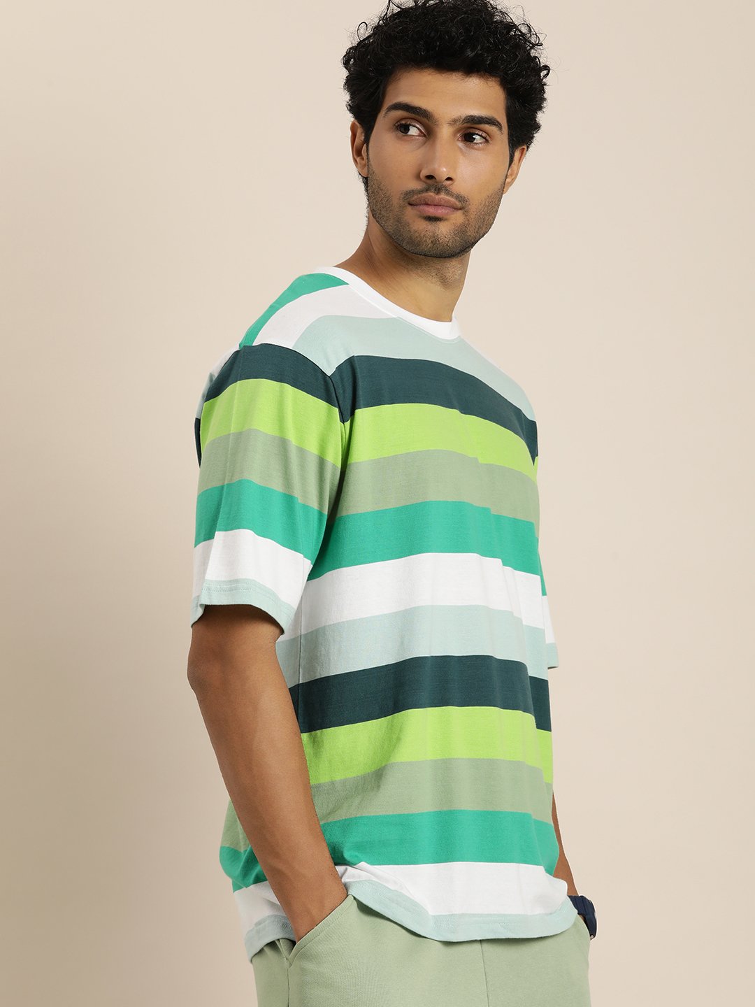 Mens Half Sleeve Round Neck Oversized Fit T-Shirts