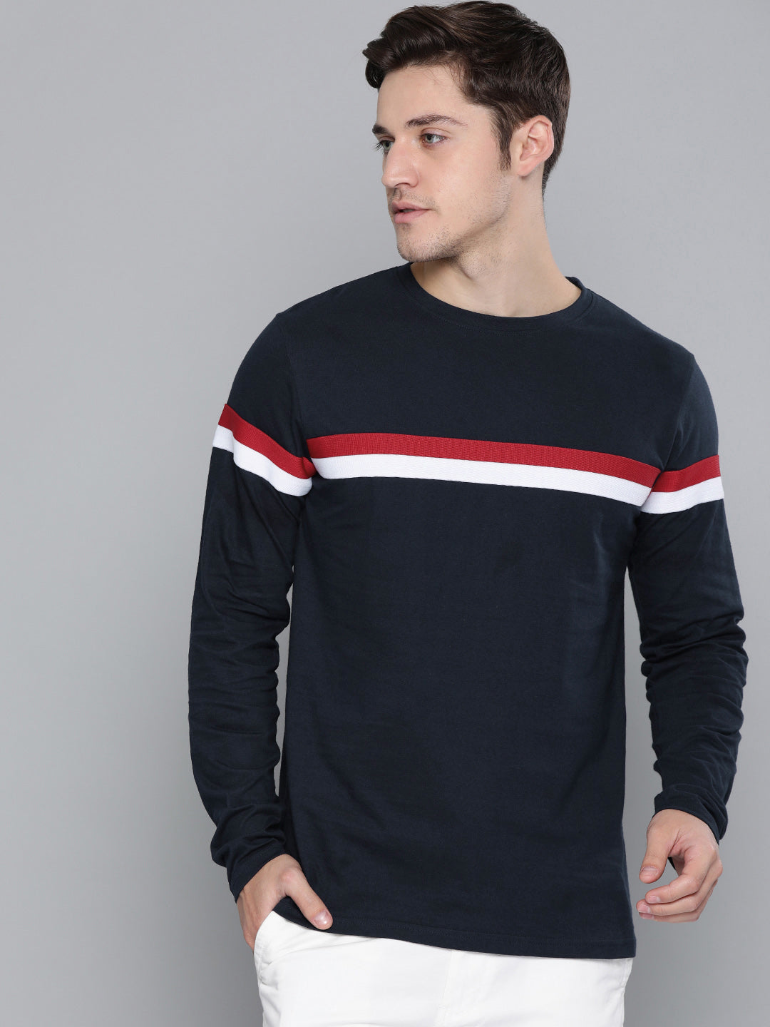 Mens Full Sleeve Round Neck Regular Fit T-Shirts
