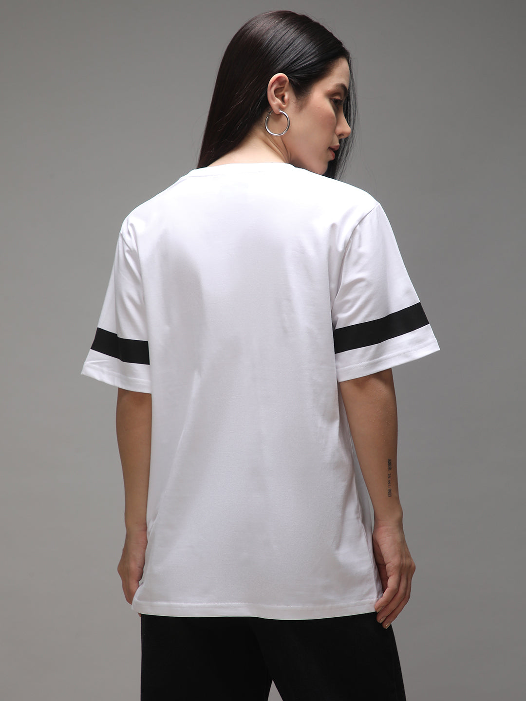 Womens Half Sleeve Round Neck Printed Oversized Fit Tshirts