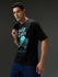 Mens Round Neck Half Sleeve Printed Oversized Fit Tshirt