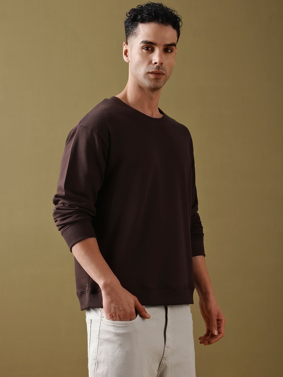 Mens Full Sleeve Round Neck Oversized Fit T-Shirts