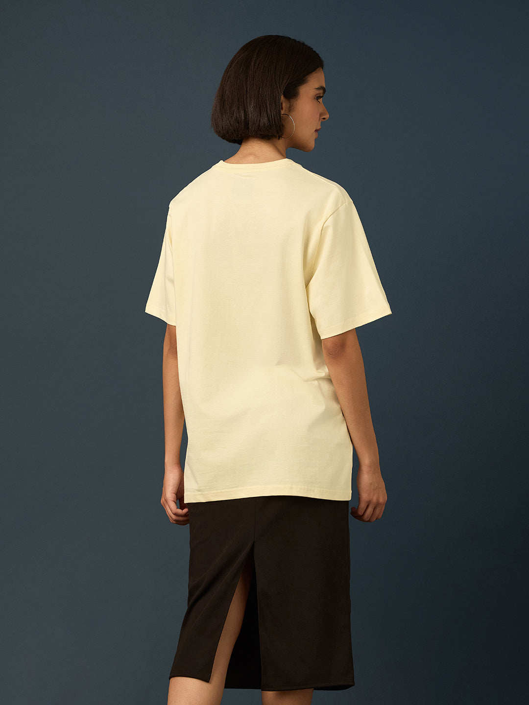 Womens Short Sleeve Printed Oversized Fit Tshirt 