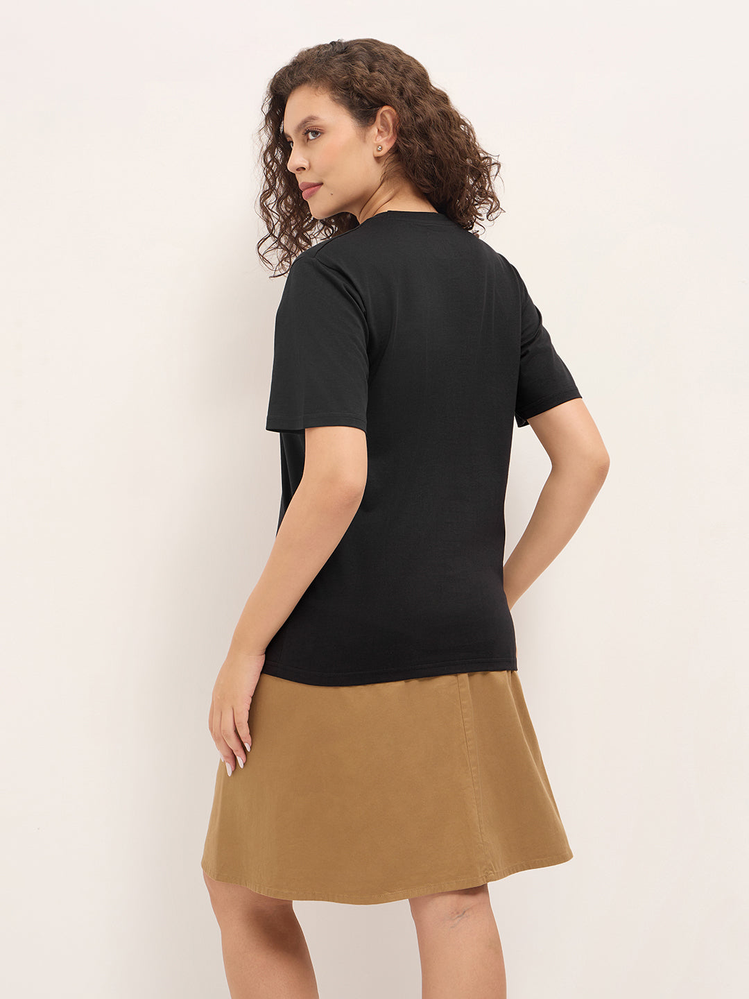 Womens Half Sleeve Round Neck Printed Oversized Fit Tshirts