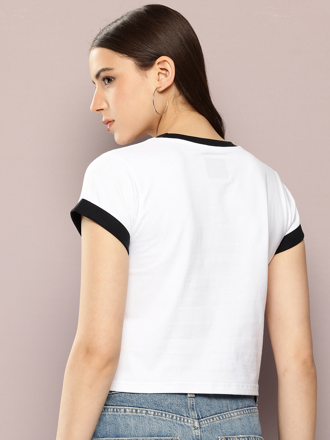 Womens Half Sleeve Round Neck Printed Regular Fit Tshirts
