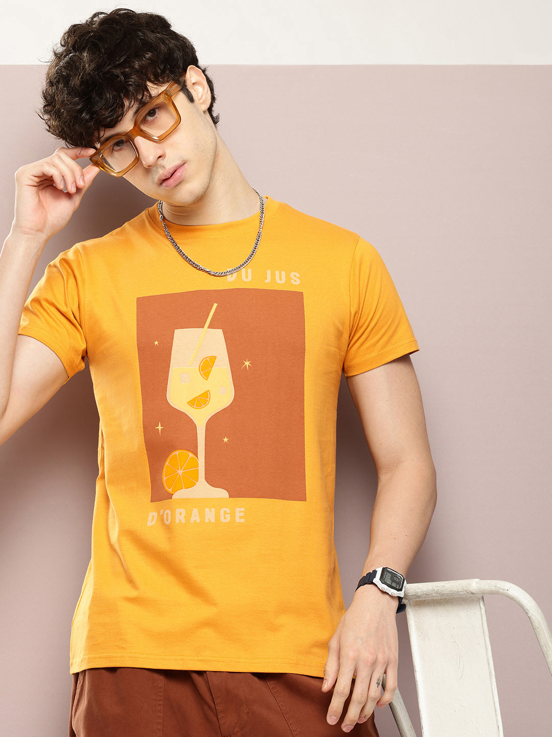 Mens Half Sleeve Round Neck Printed Regular Fit Tshirts