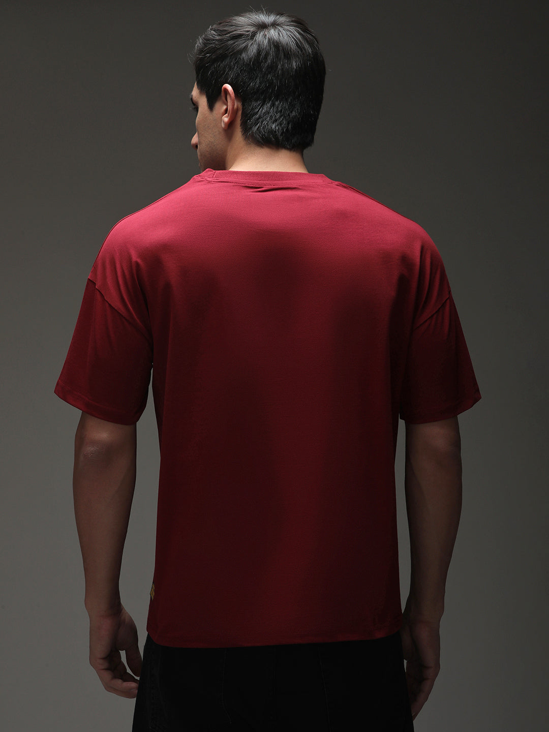 Mens Half Sleeve Drop Shoulder Printed Oversized Fit T-Shirts