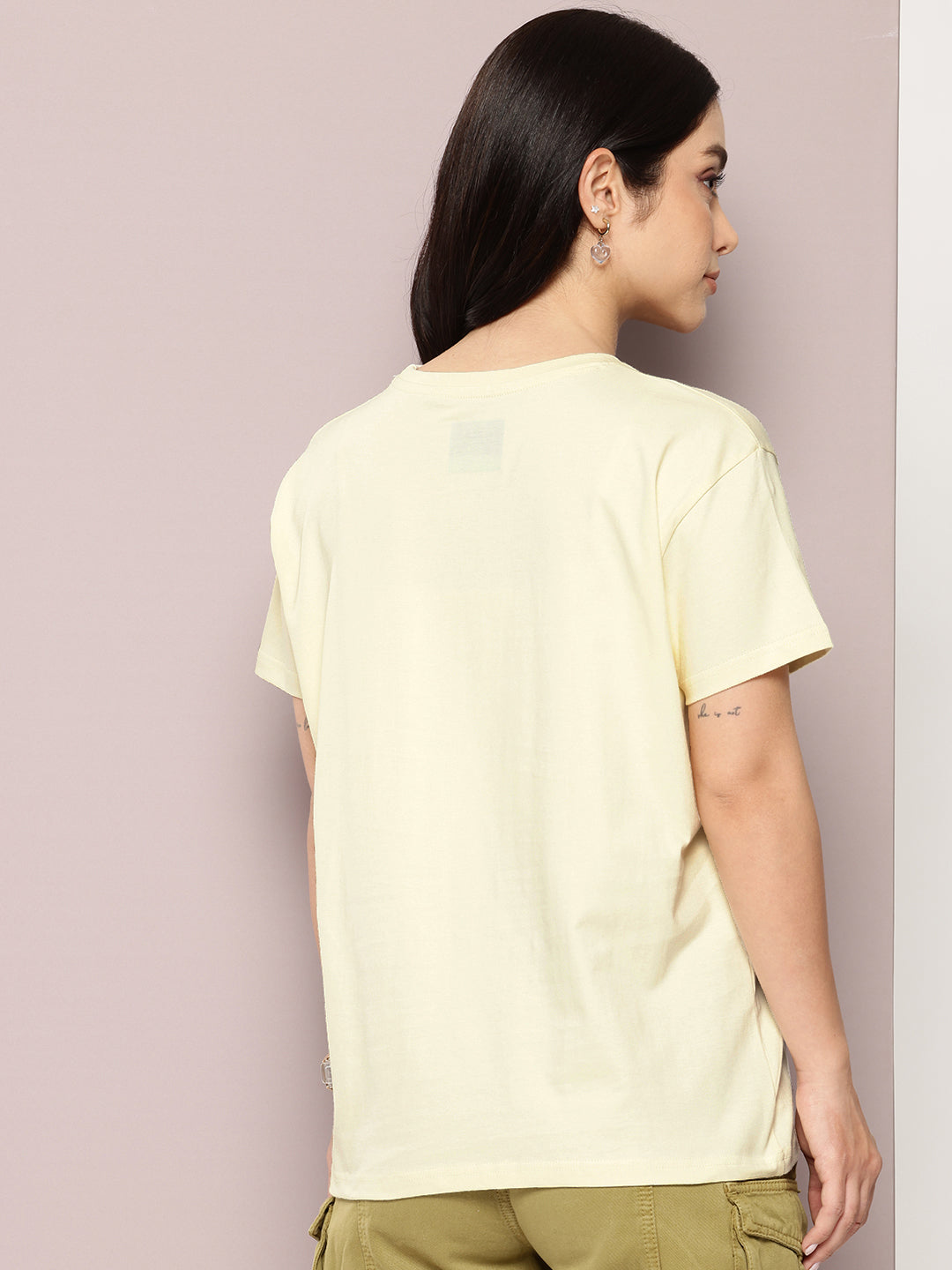 Womens Half Sleeve Round Neck Printed Boxy Fit Tshirts