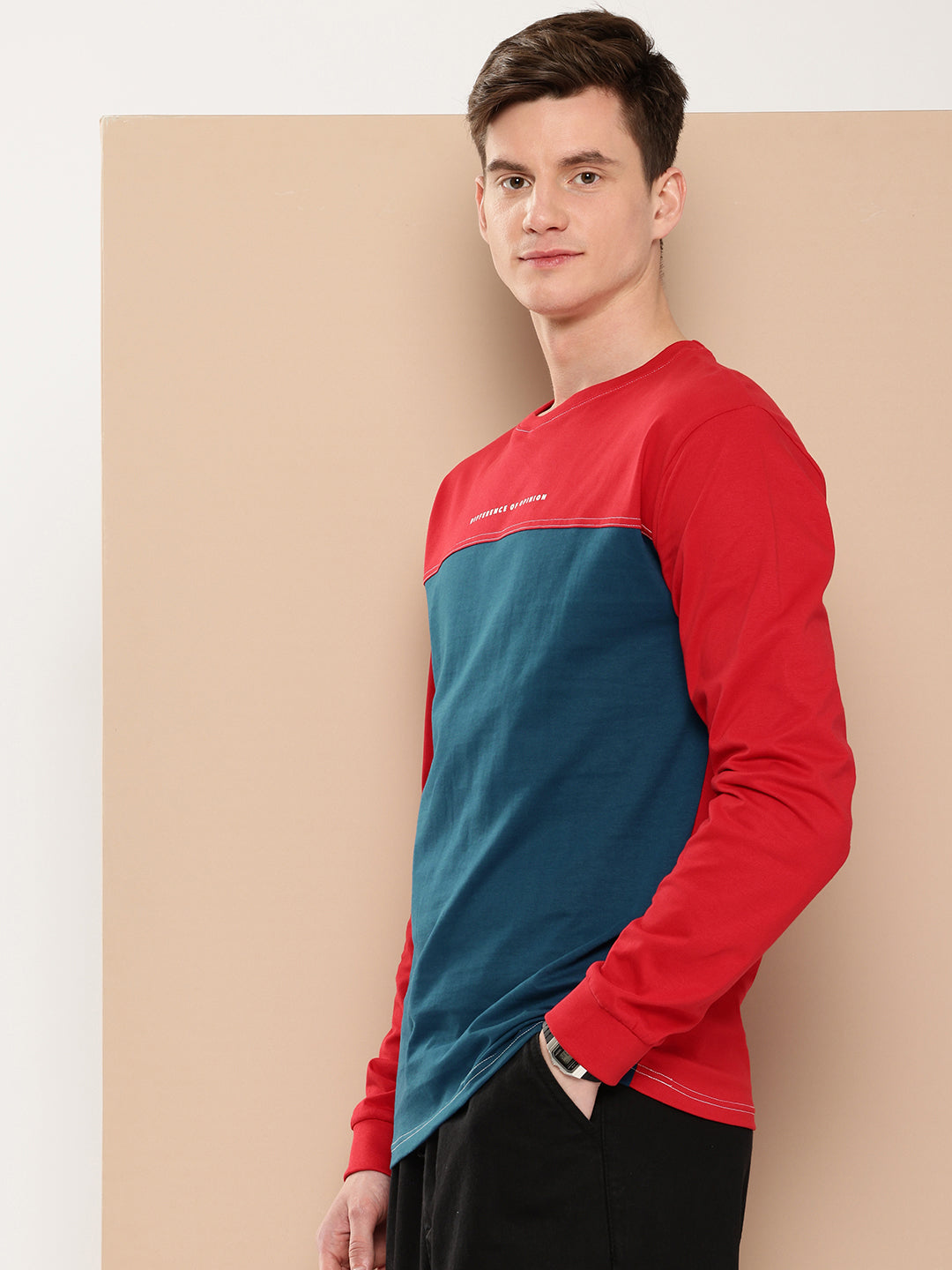 Mens Full Sleeve Round Neck Printed Regular Fit Tshirts