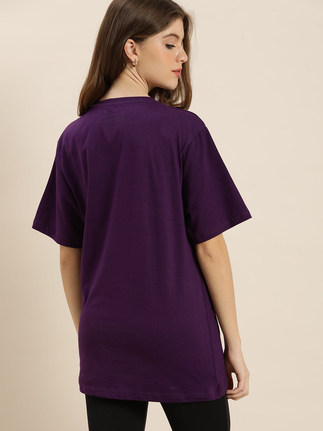 Womens Half Sleeve Round Neck Oversized Fit T-Shirts