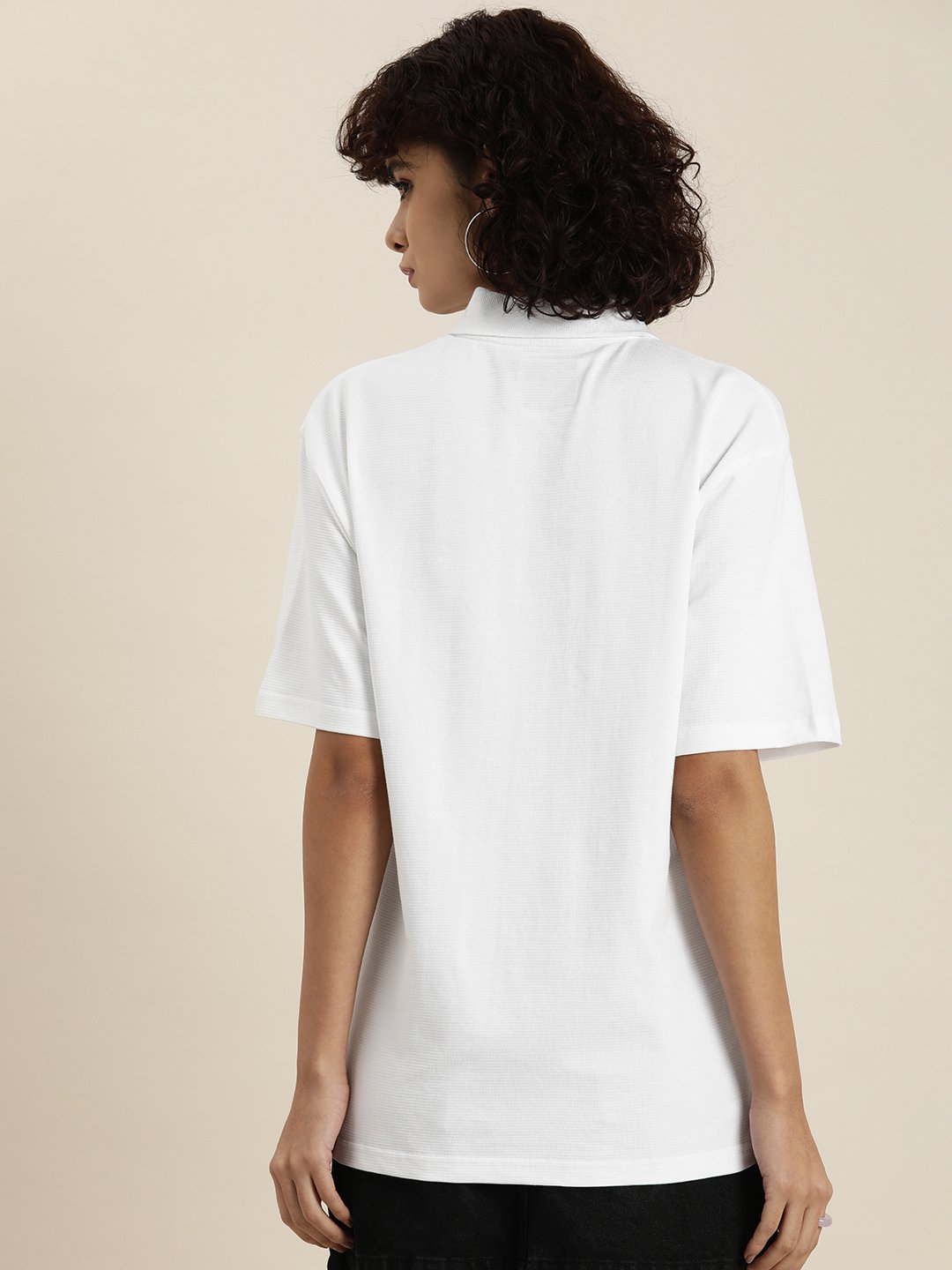 Womens Half Sleeve Oversized Fit Polo T-Shirts