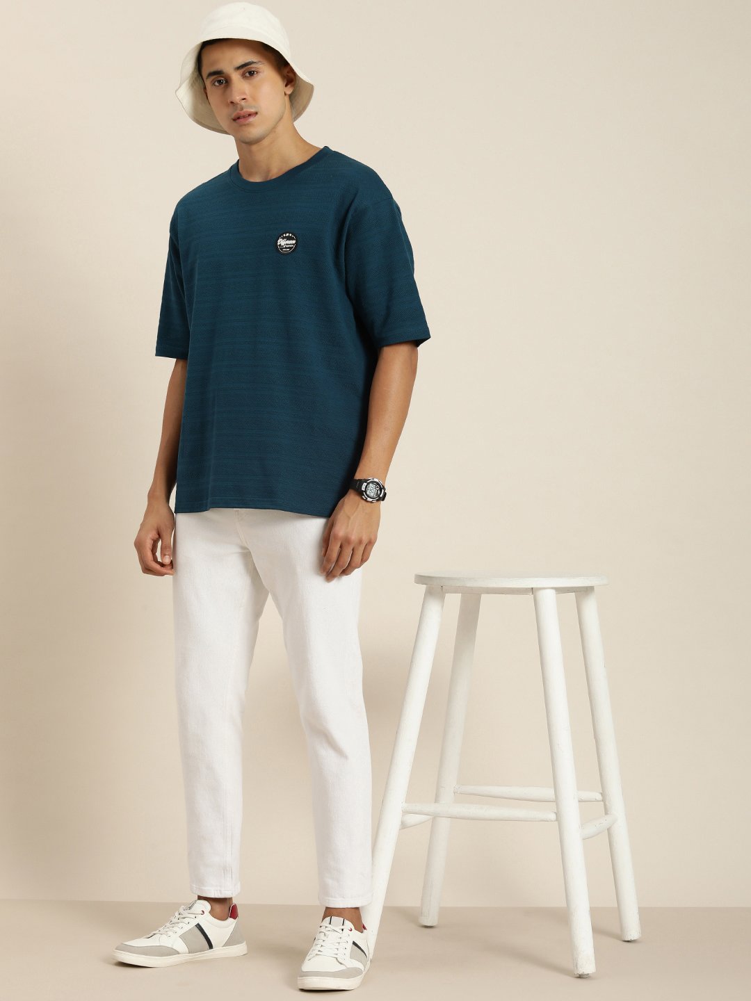 Mens Half Sleeve Round Neck Oversized Fit T-Shirts