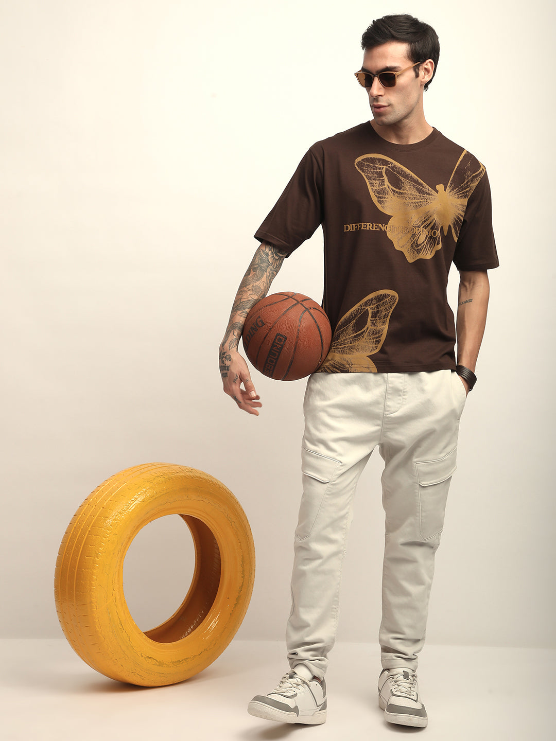 Mens Half Sleeve Round Neck Printed Oversized Fit Tshirts
