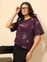 Womens All Over Printed Oversized Fit Cotton T-Shirt