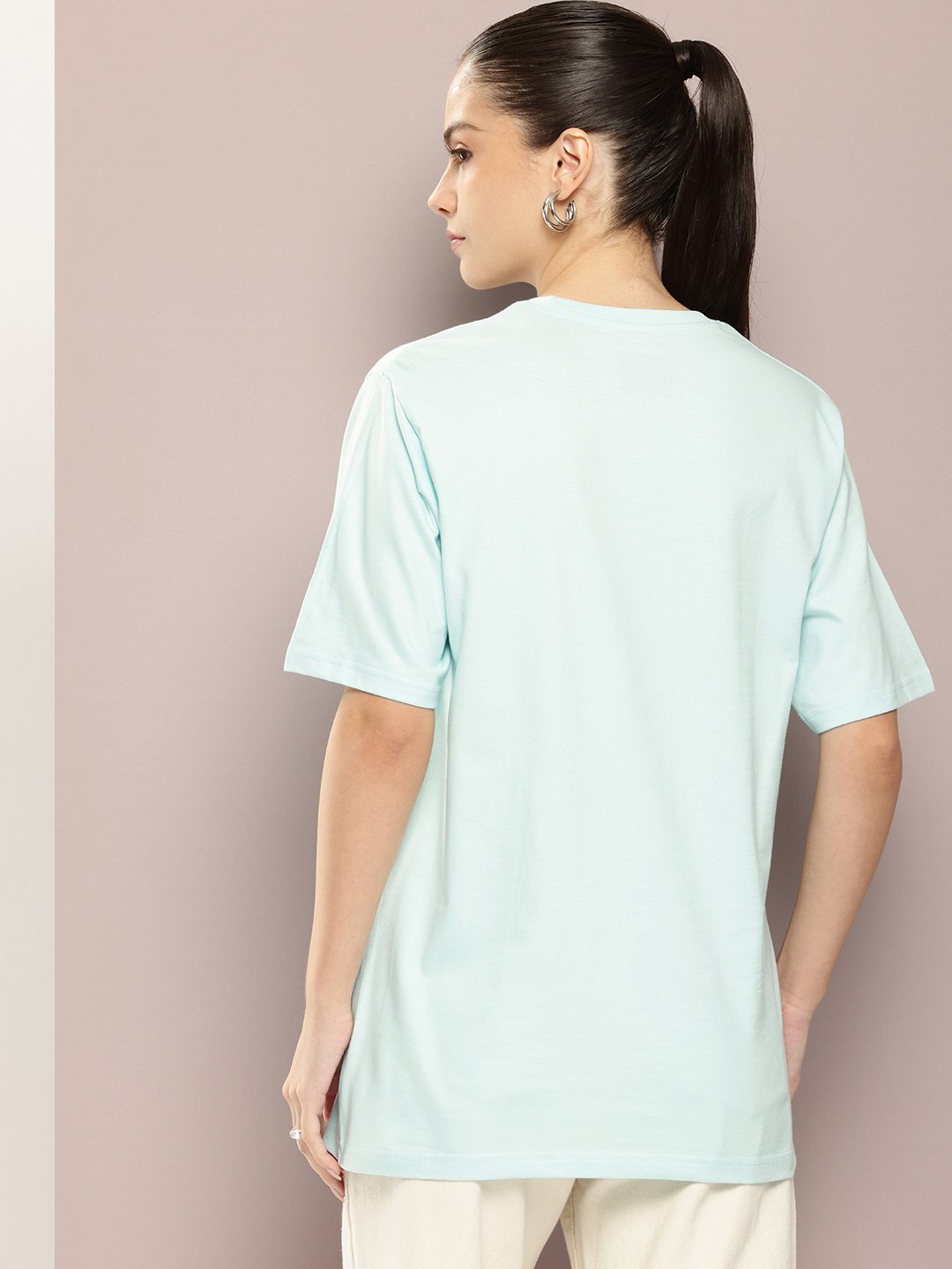 Womens Half Sleeve Round Neck Oversized Fit T-Shirts