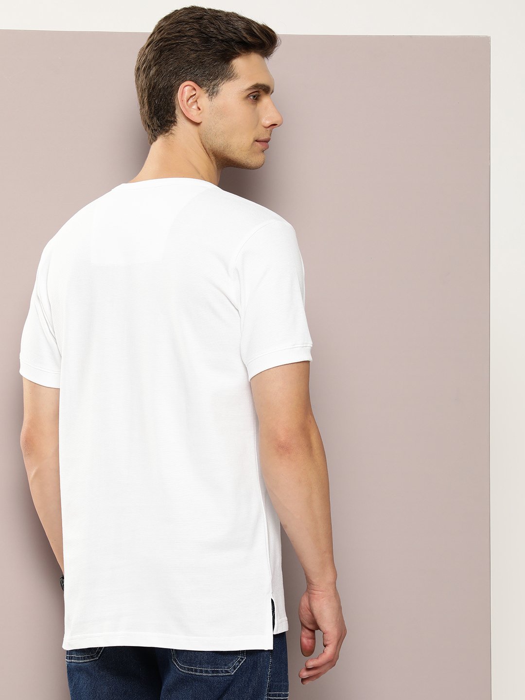 Mens Half Sleeve Henley Neck Regular Fit T-Shirts