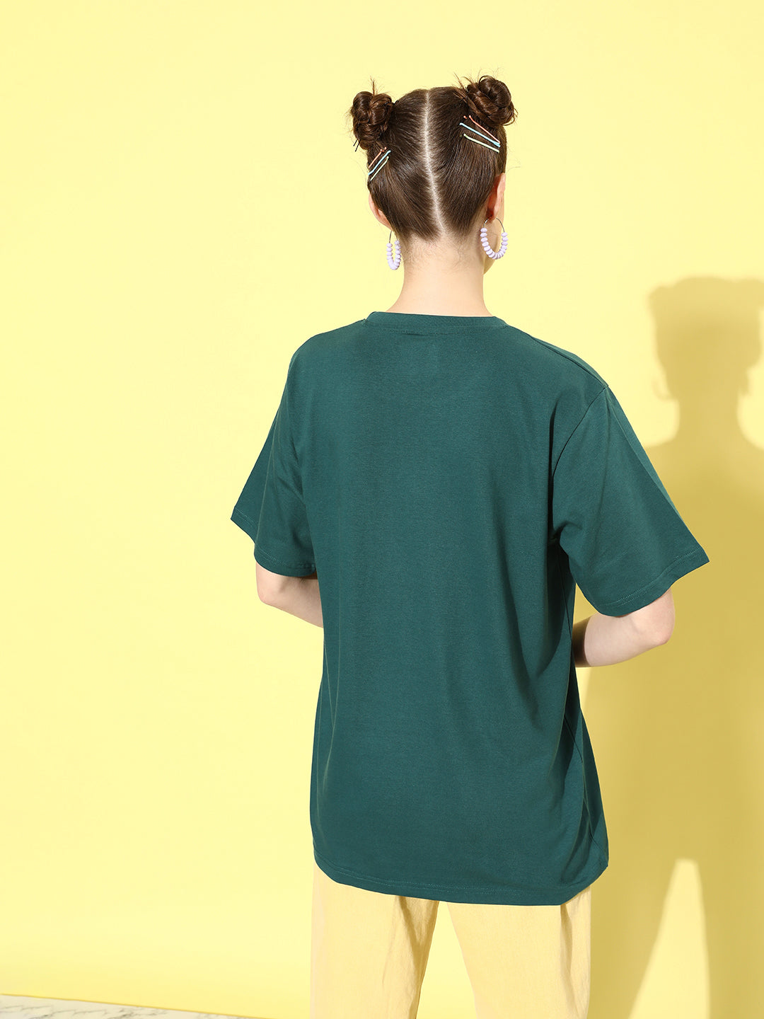Womens Half Sleeve Round Neck Oversized Fit T-Shirts