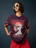 Womens Short Sleeve Printed Oversized Fit Tshirt 