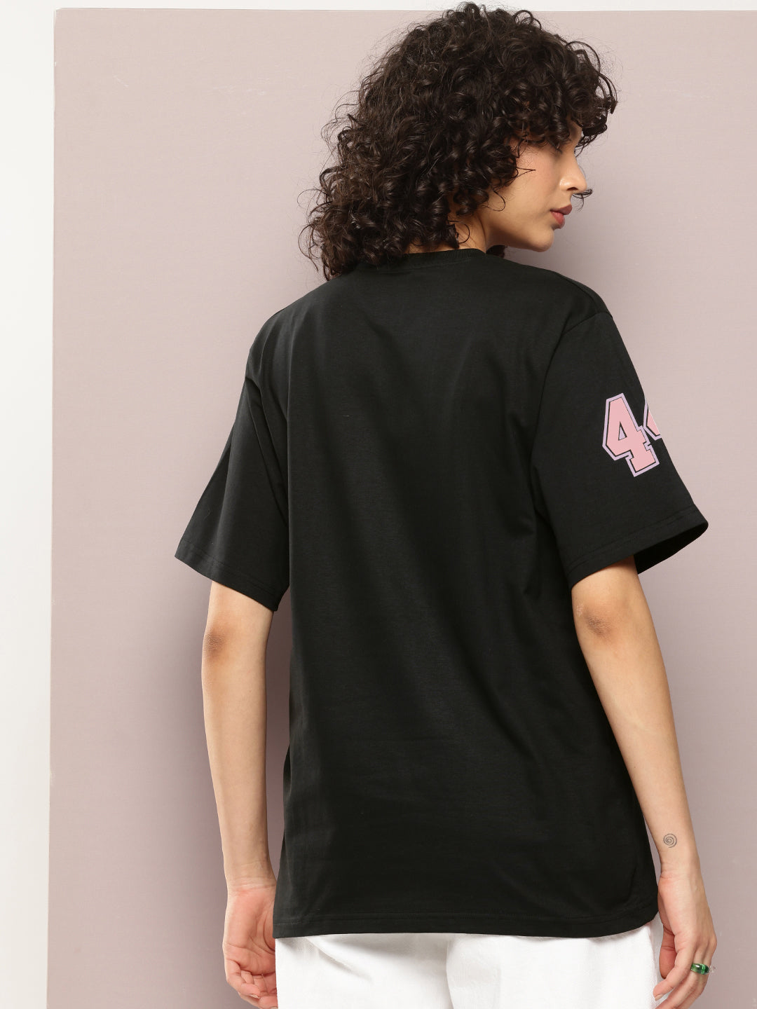 Womens Half Sleeve Round Neck Printed Oversized Fit Tshirts