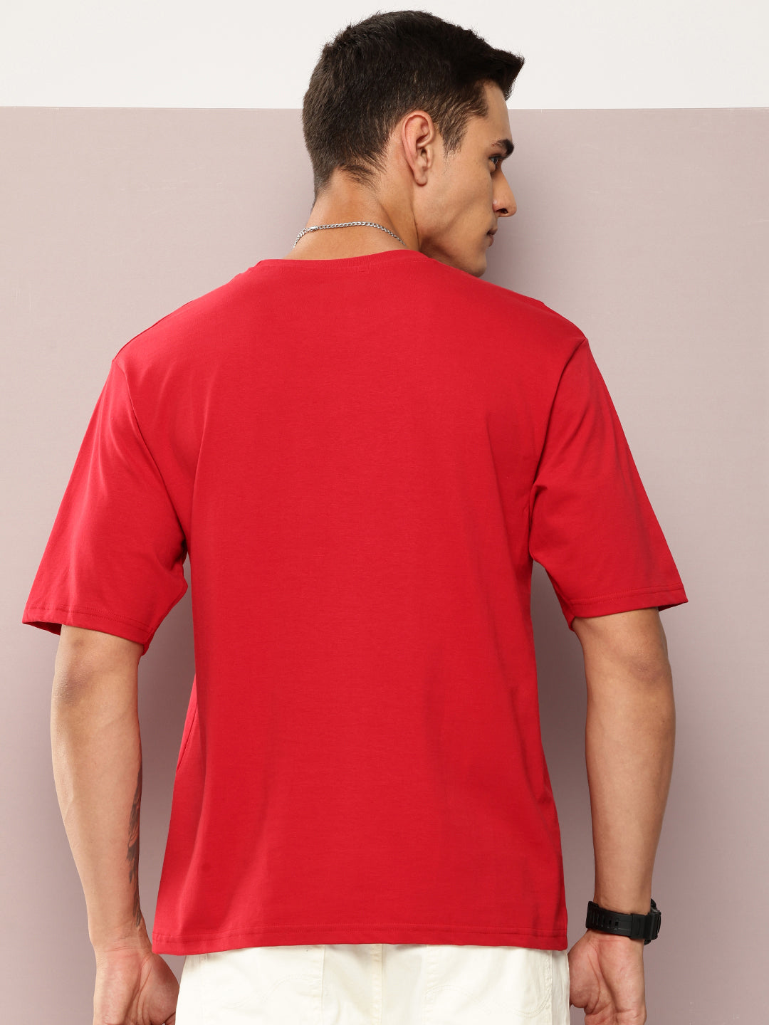 Mens Half Sleeve Round Neck Printed Oversized Fit Tshirts