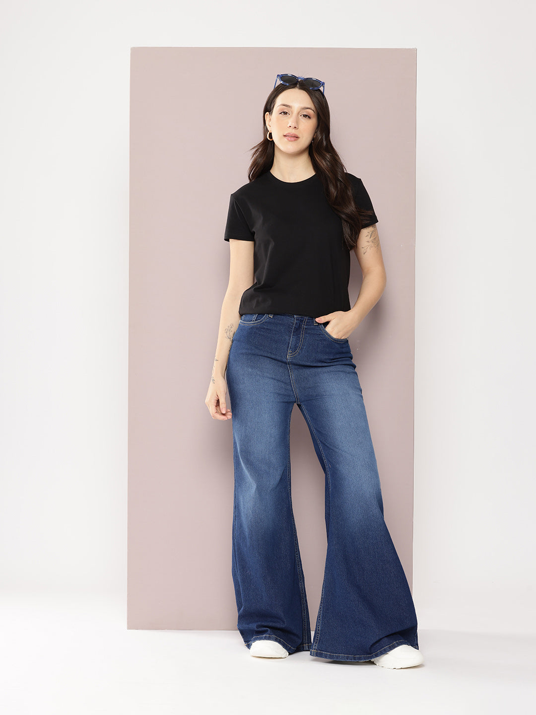 Womens Half Sleeve Round Neck Solid Regular Fit Tshirts