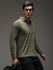 Mens Full Sleeve Polo Neck Striped Regular Fit Tshirts