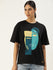 Womens Half Sleeve Drop Shoulder Printed Oversized Fit T-Shirts