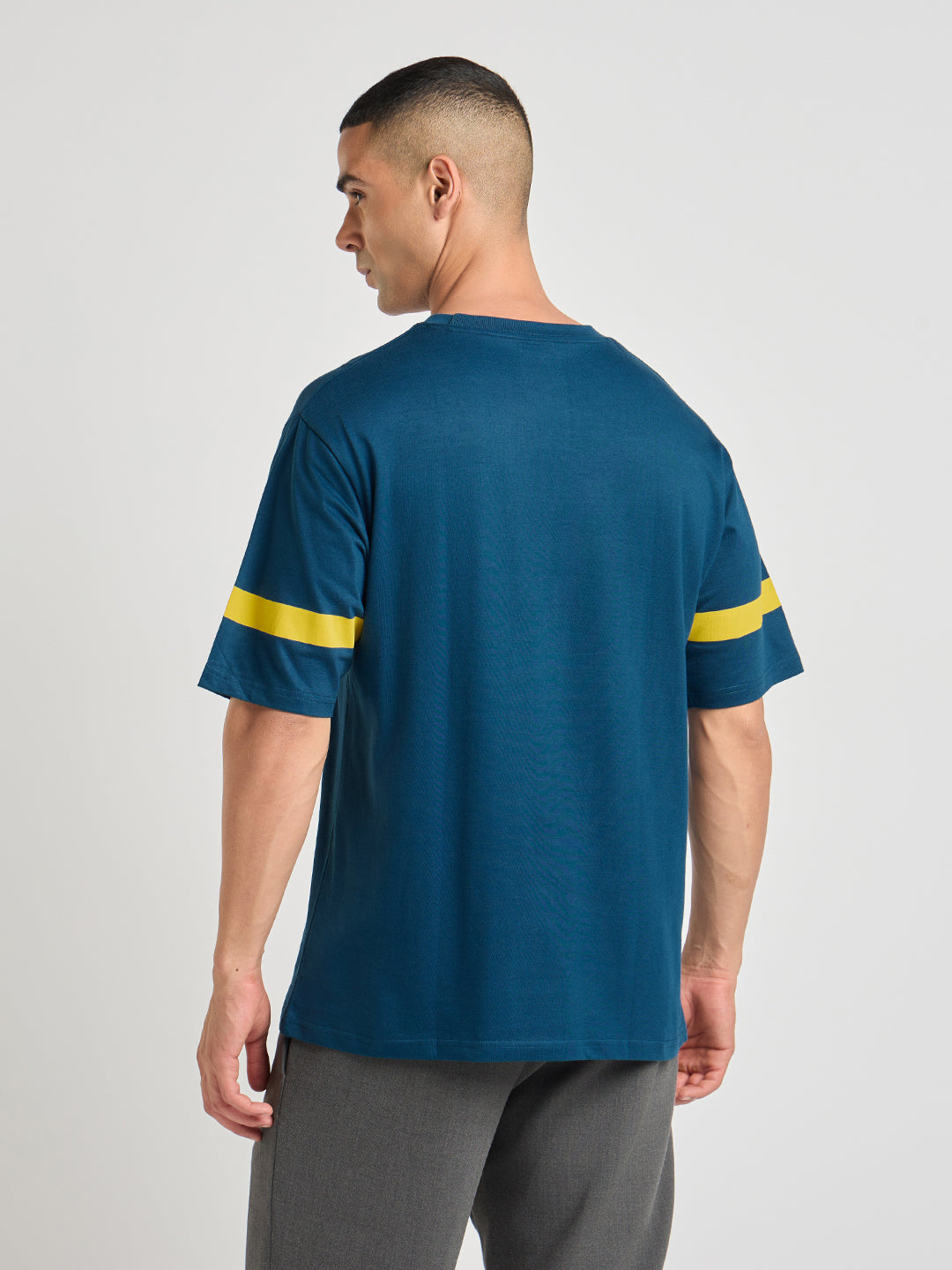 Mens Printed Oversized Half Sleeve Round Neck Tshirt