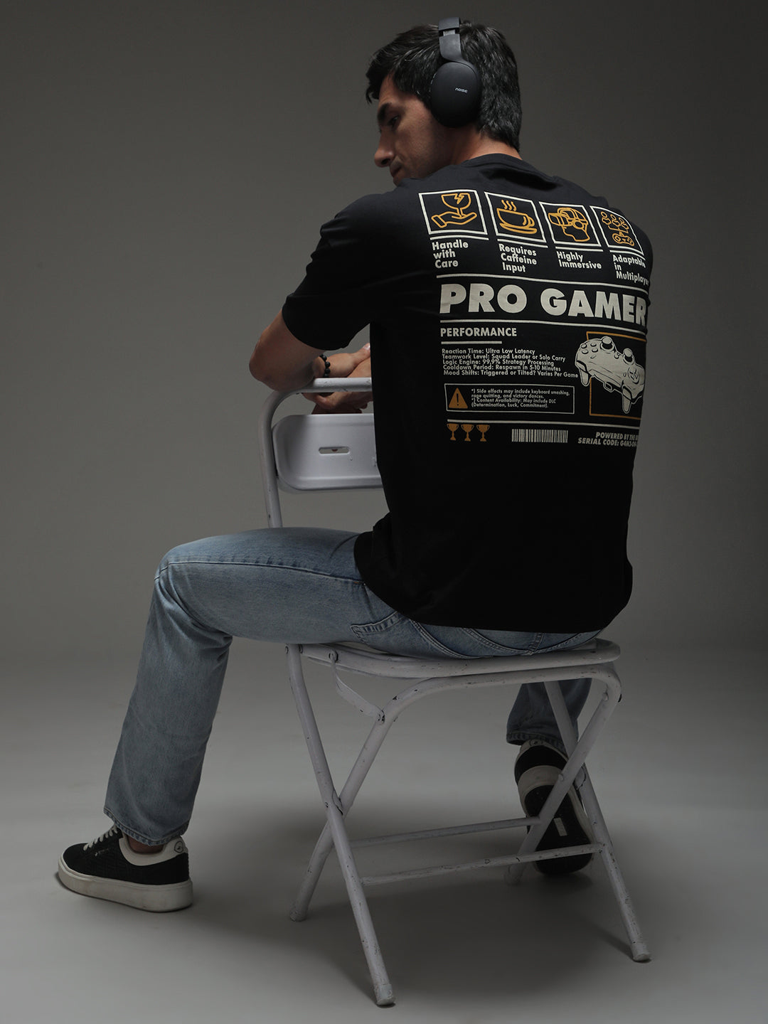 Mens Half Sleeve Drop Shoulder Printed Oversized Fit T-Shirts