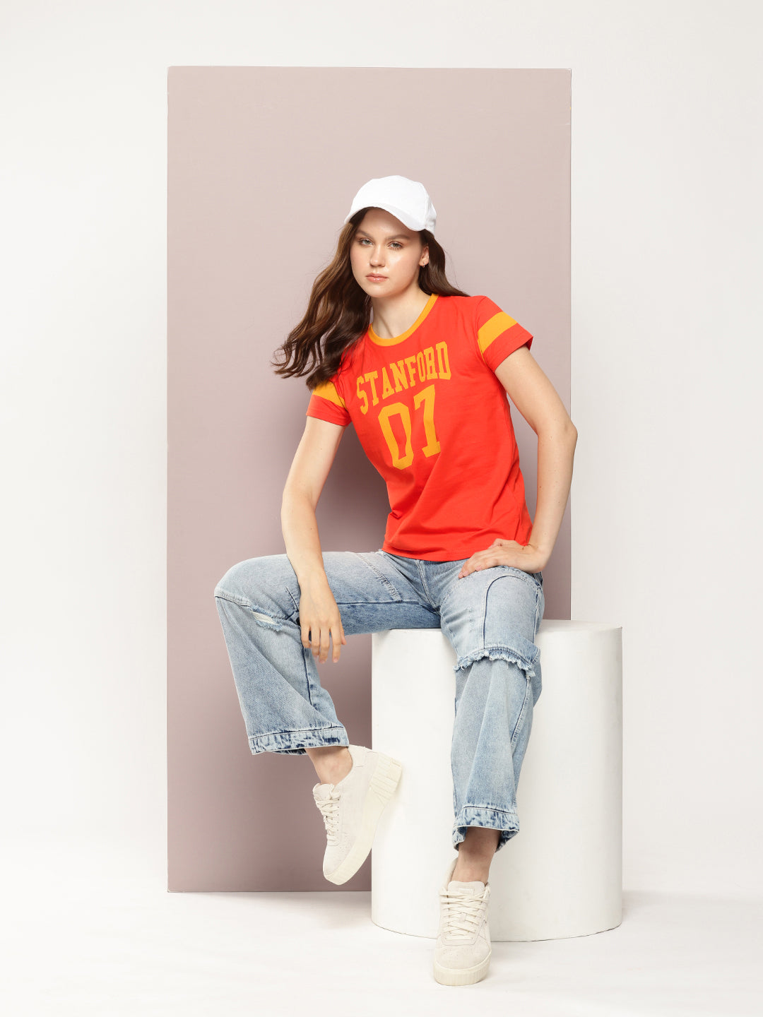 Womens Half Sleeve Round Neck Printed Regular Fit Tshirts