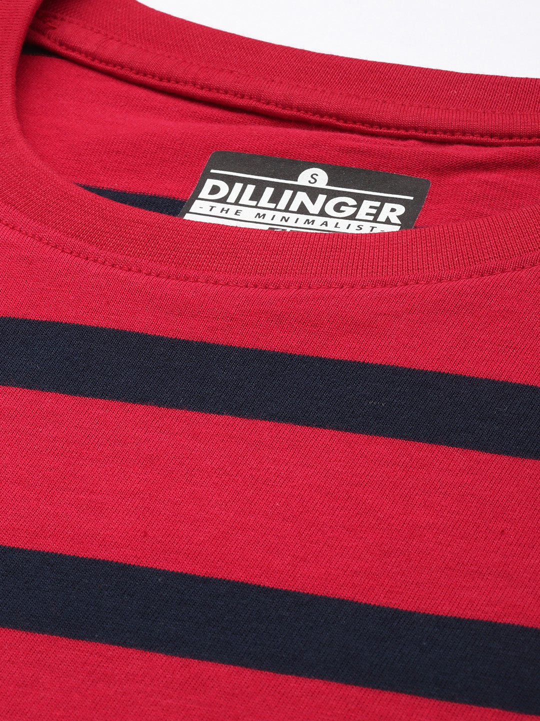 Womens Half Sleeve Round Neck All-Over Striped Regular Fit Tshirts