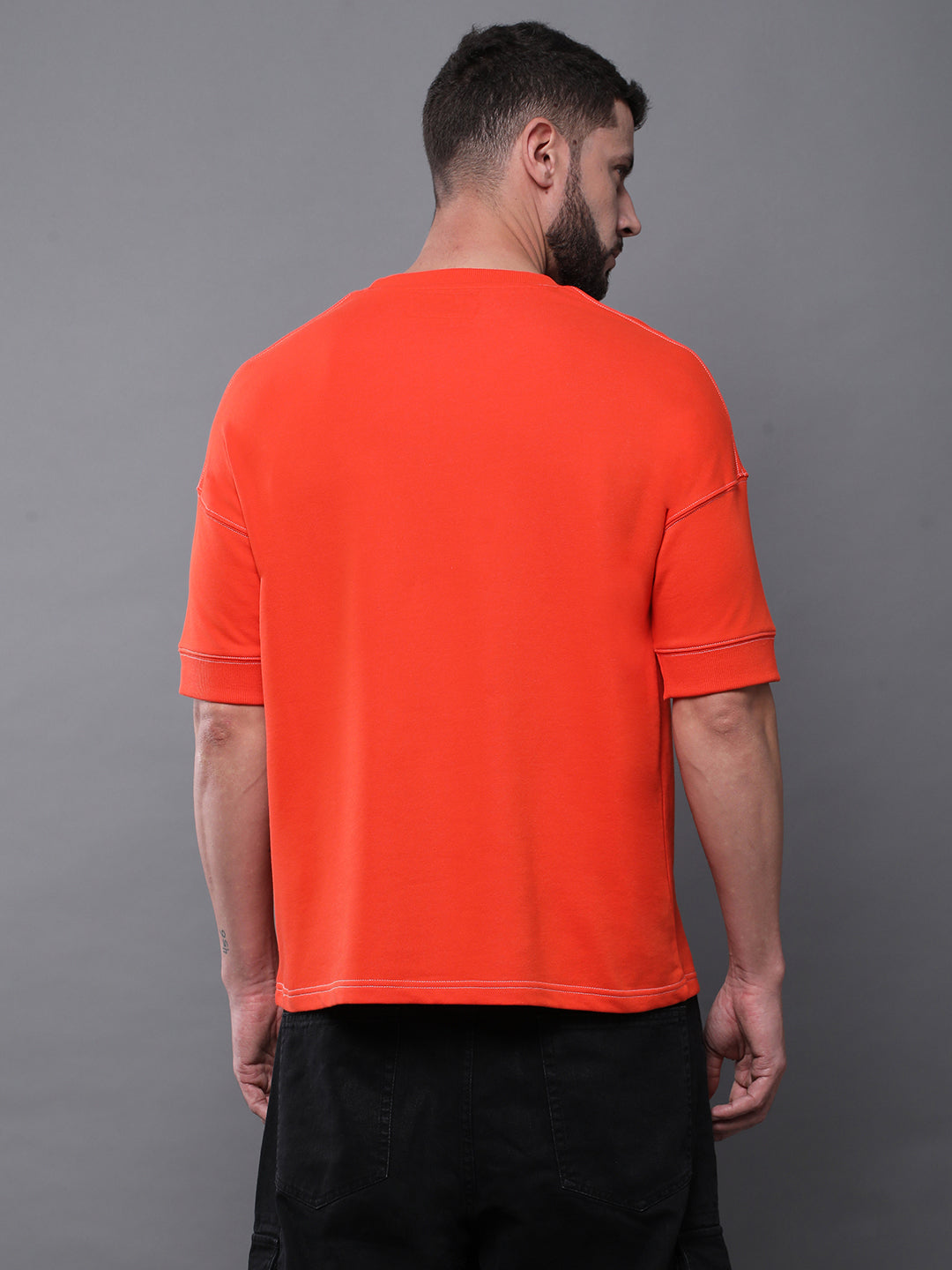 Mens Half Sleeve Round Neck Oversized Fit T-Shirts