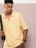 Mens Half Sleeve Polo Neck Solid Oversized Fit Tshirts