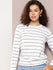 Womens Full Sleeve Round Neck All-Over Striped Regular Fit Tshirts