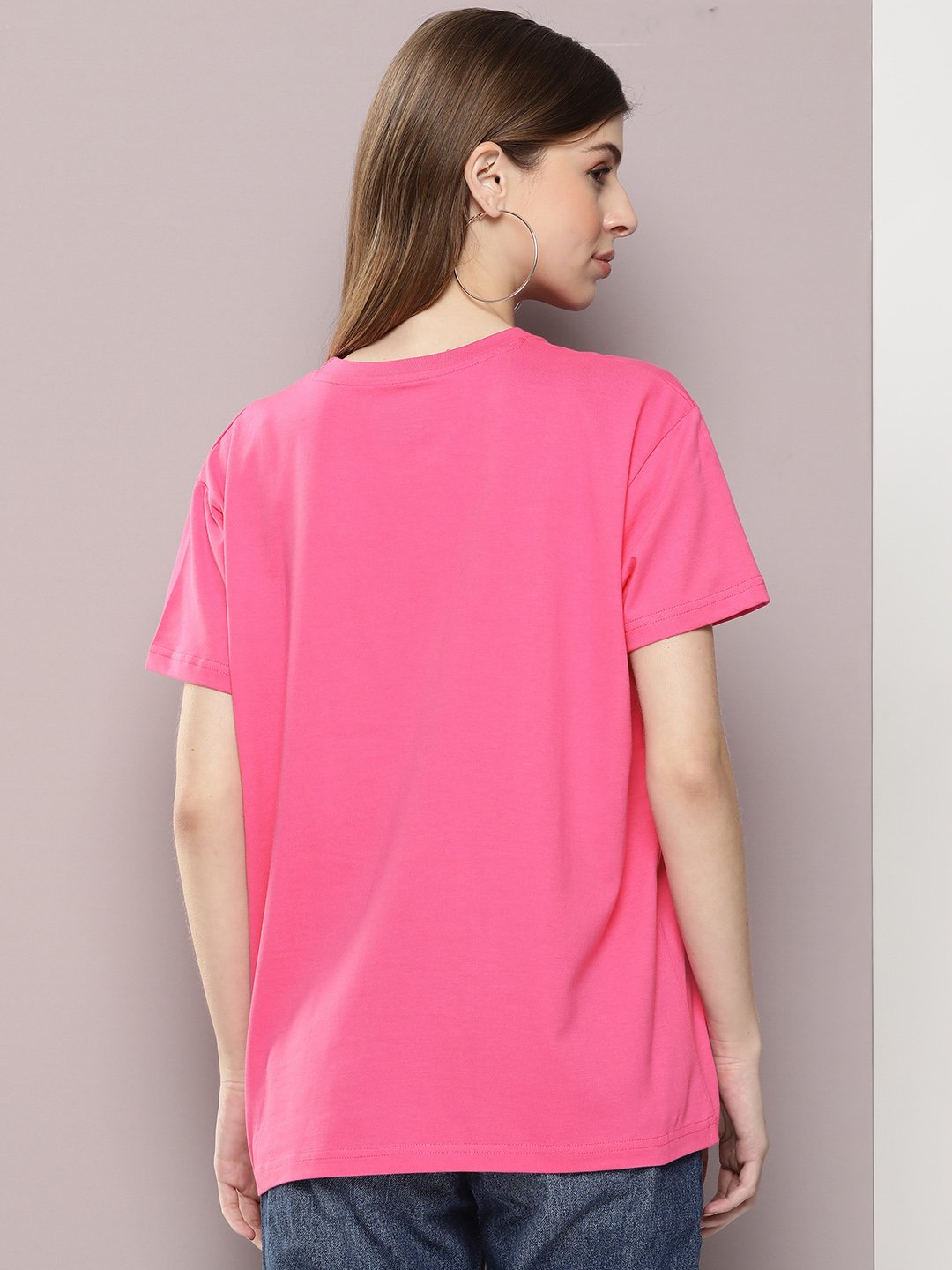 Womens Half Sleeve Round Neck Boxy Fit T-Shirts