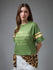 Womens Printed Round Neck Oversized Fit Tshirt