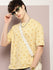 Mens Half Sleeve Round Neck All-Over Printed Oversized Fit Tshirts