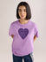 Womens Laces Detailed Oversized Round Neck Cotton Tshirt