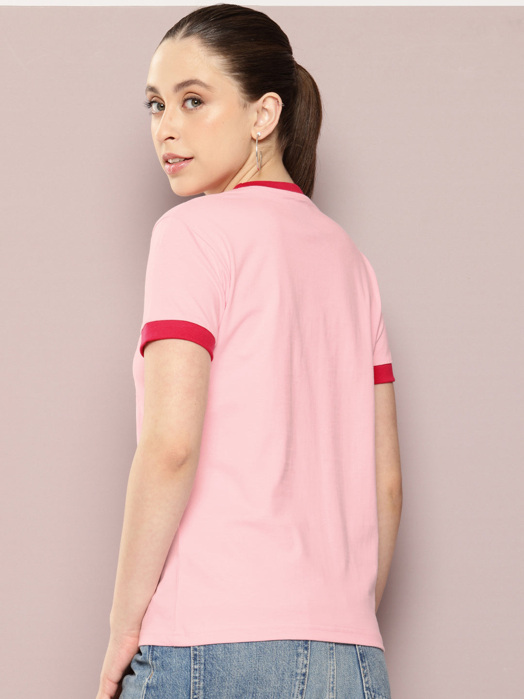 Womens Half Sleeve Round Neck Printed Regular Fit Tshirts