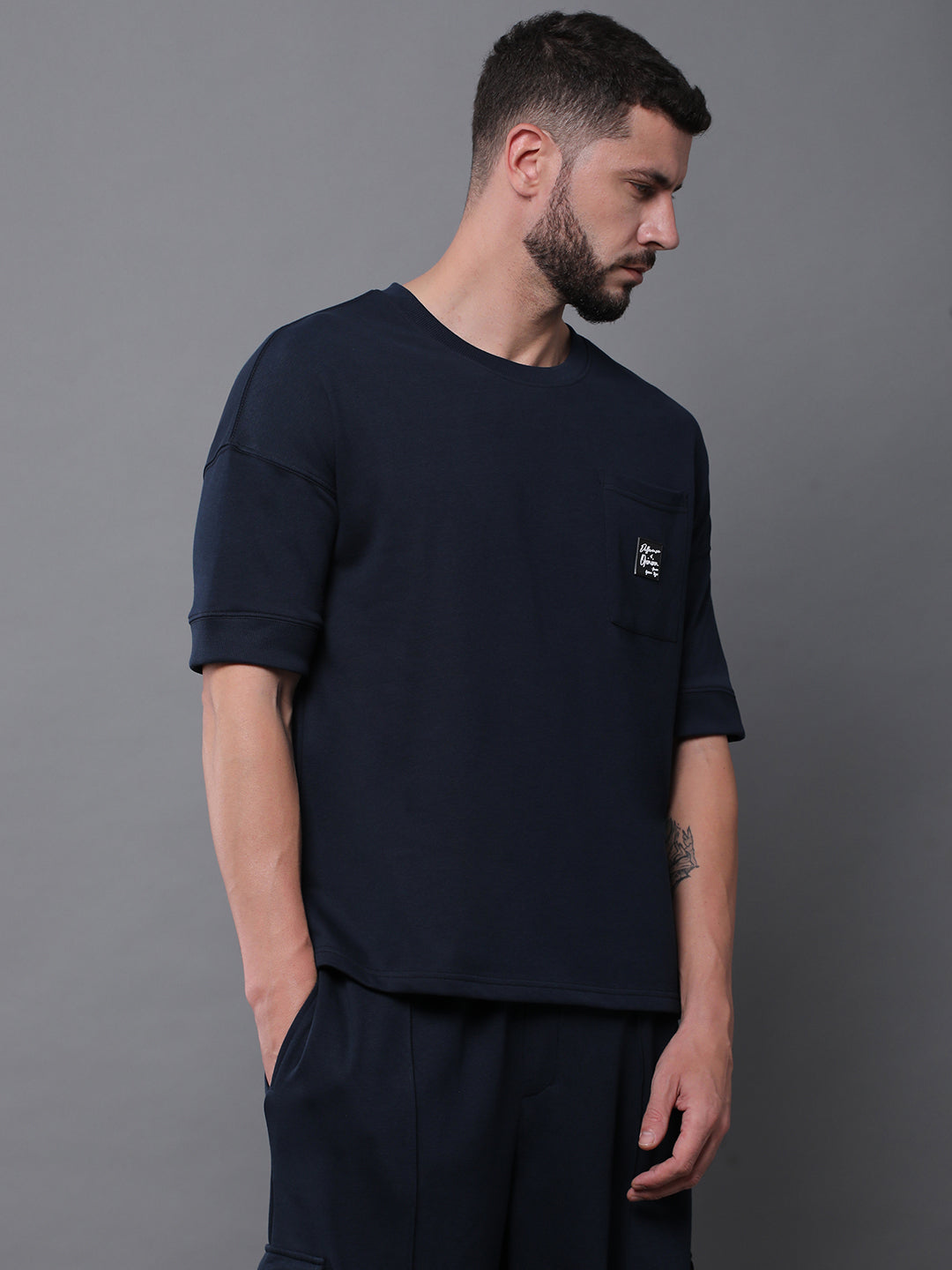 Mens Half Sleeve Round Neck Oversized Fit T-Shirts