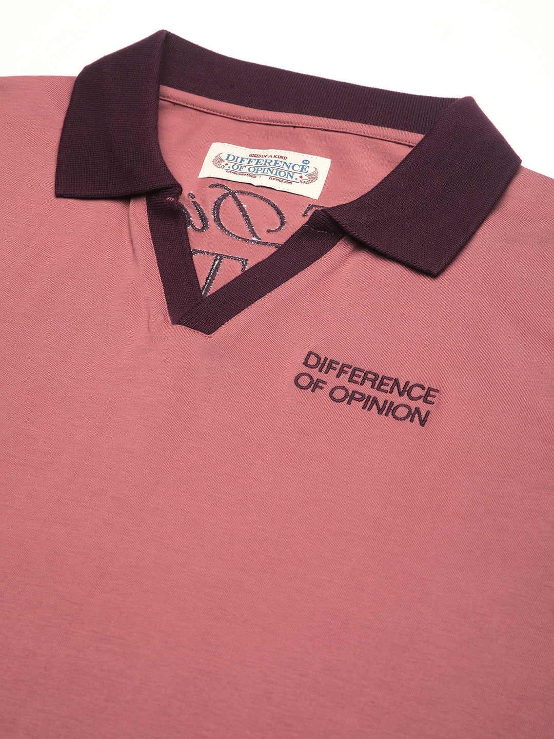 Mens Half Sleeve Polo Neck Back Embroidered Relaxed Fit Tshirts