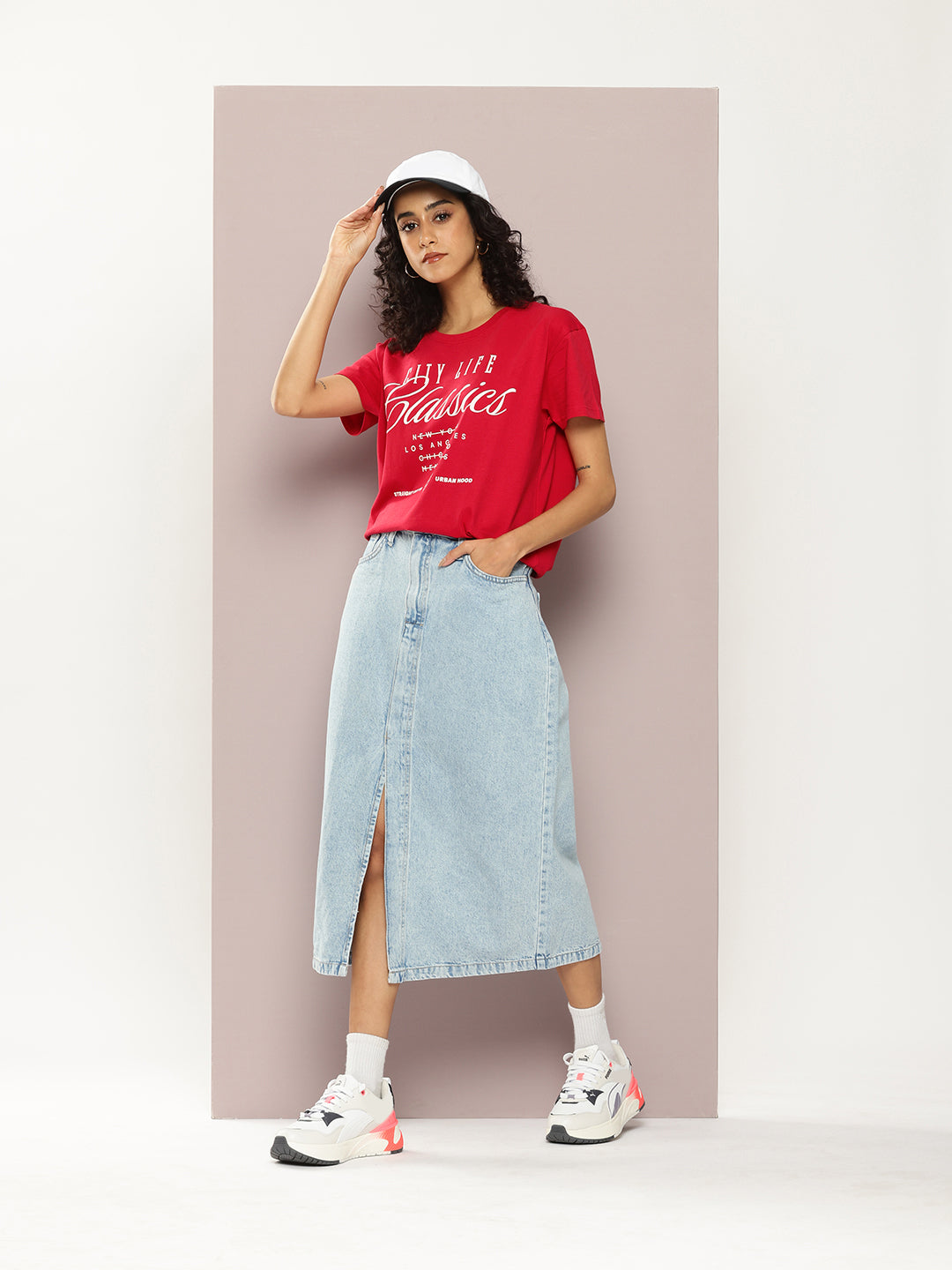 Womens Half Sleeve Round Neck Printed Boxy Fit Tshirts