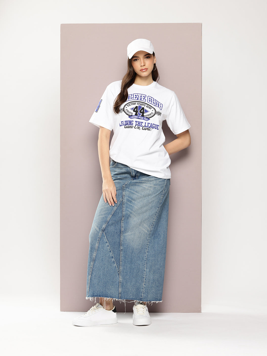 Womens Half Sleeve Round Neck Printed Oversized Fit Tshirts