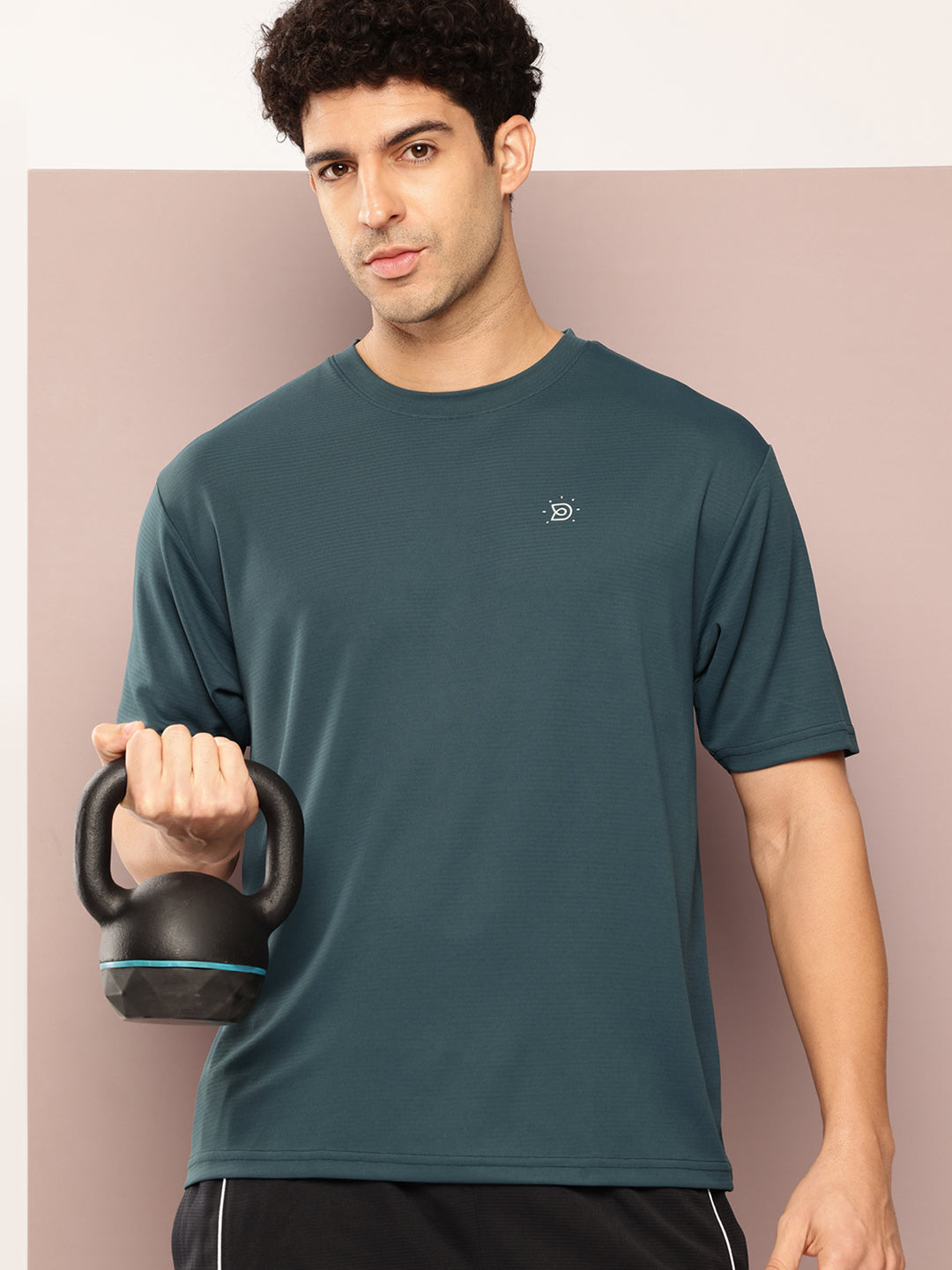 Mens Short Sleeve Round Neck Oversized Polyster Tshirt