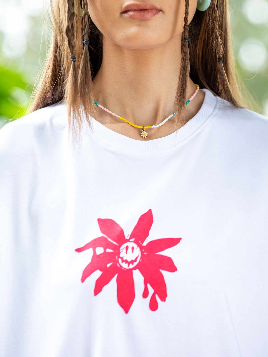 Womens Half Sleeve Drop Shoulder Printed Oversized Fit T-Shirts