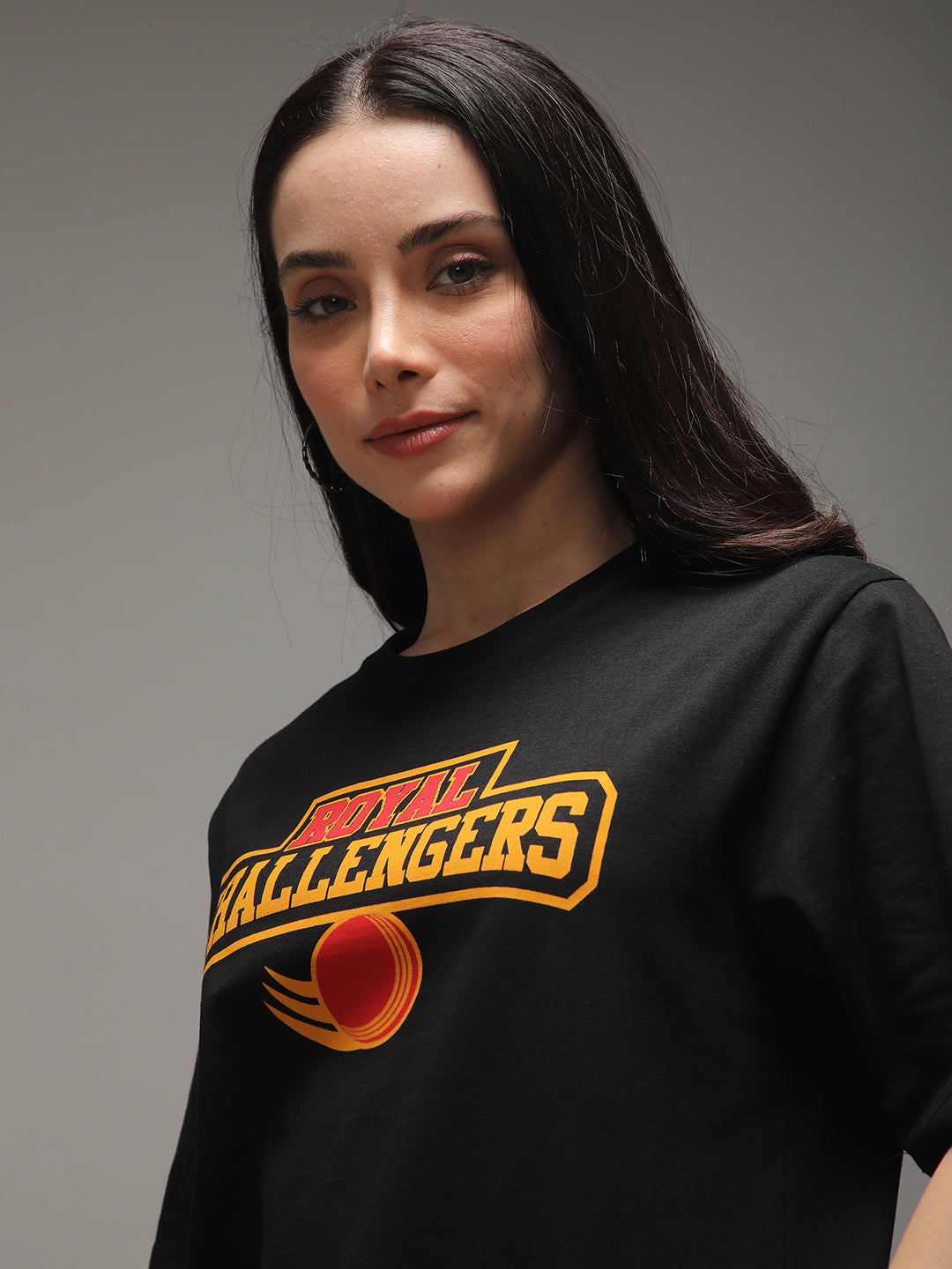 Womens Half Sleeve Round Neck Printed Oversized Fit Tshirts