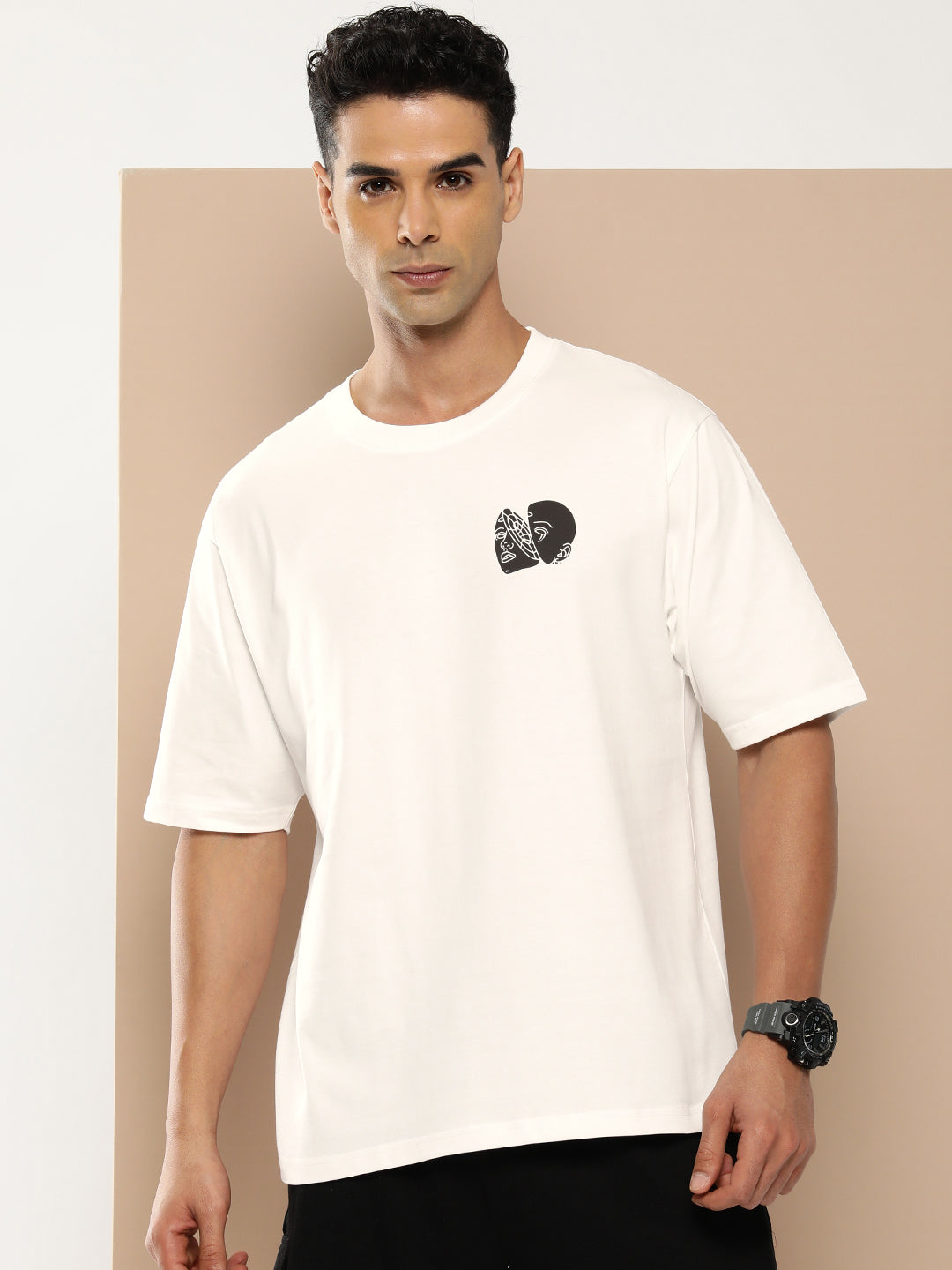 Mens Half Sleeve Round Neck Oversized Fit T-Shirts