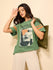 Womens Printed Oversized Cotton T-Shirt